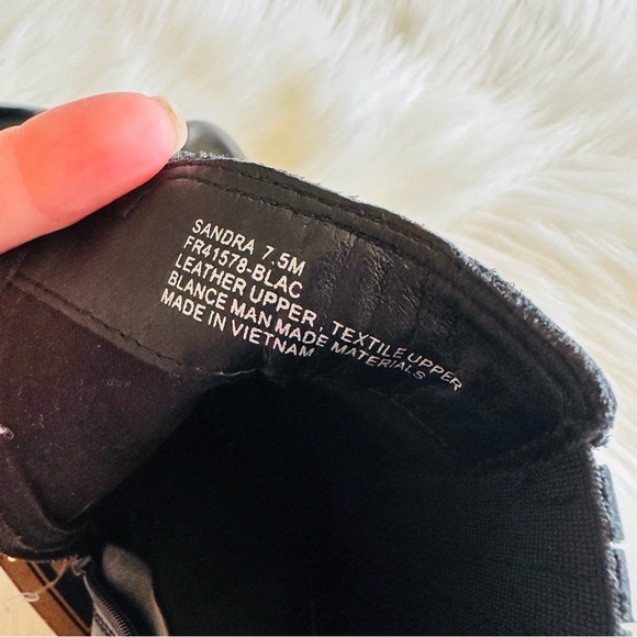 New Frye Sandra Black Leather Boots 7.5 - Picture 7 of 9